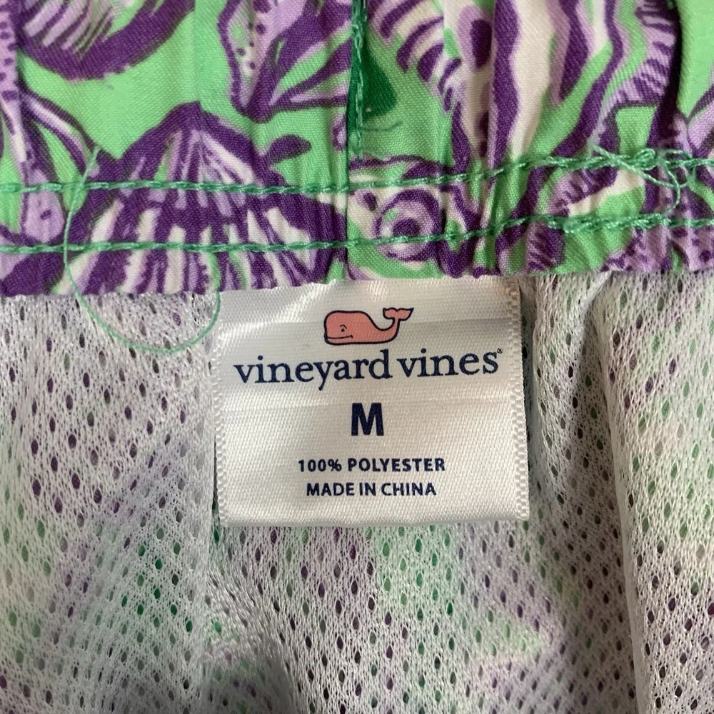 Vineyard Vines Swim Trunks Mens Medium Nautical Theme Lined Draw String Pockets